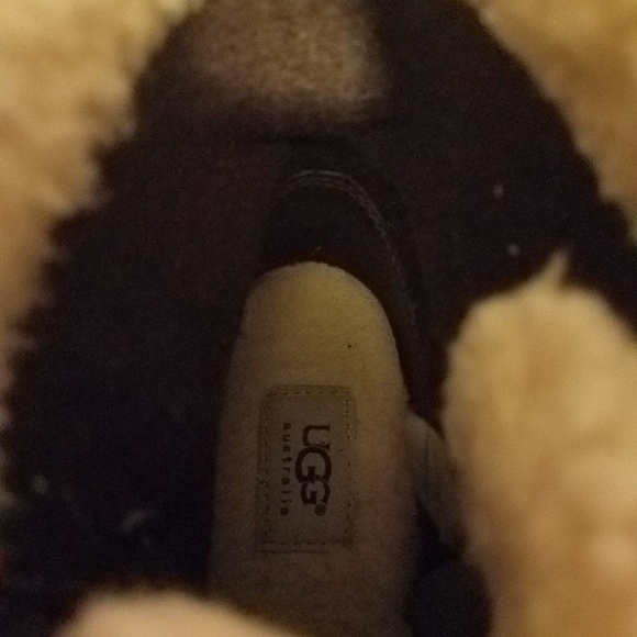 UGG Brown Lea Waterproof Fur Boots W Zea--Size 9M - Picture 5 of 8